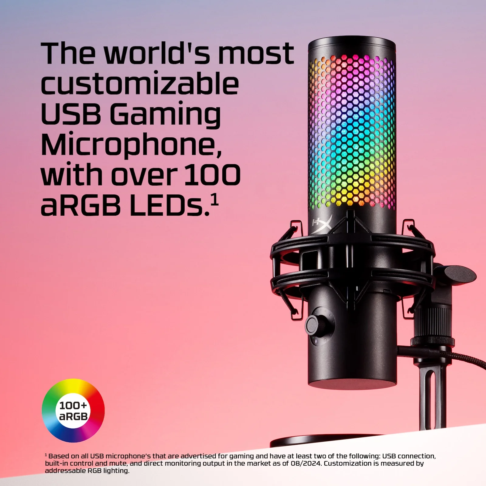 HyperX Bundle - QuadCast 2 S Microphone + Rubber Keycaps (Blue)